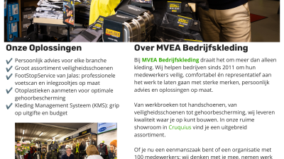 Advertentie MVEA bedrijfskleding