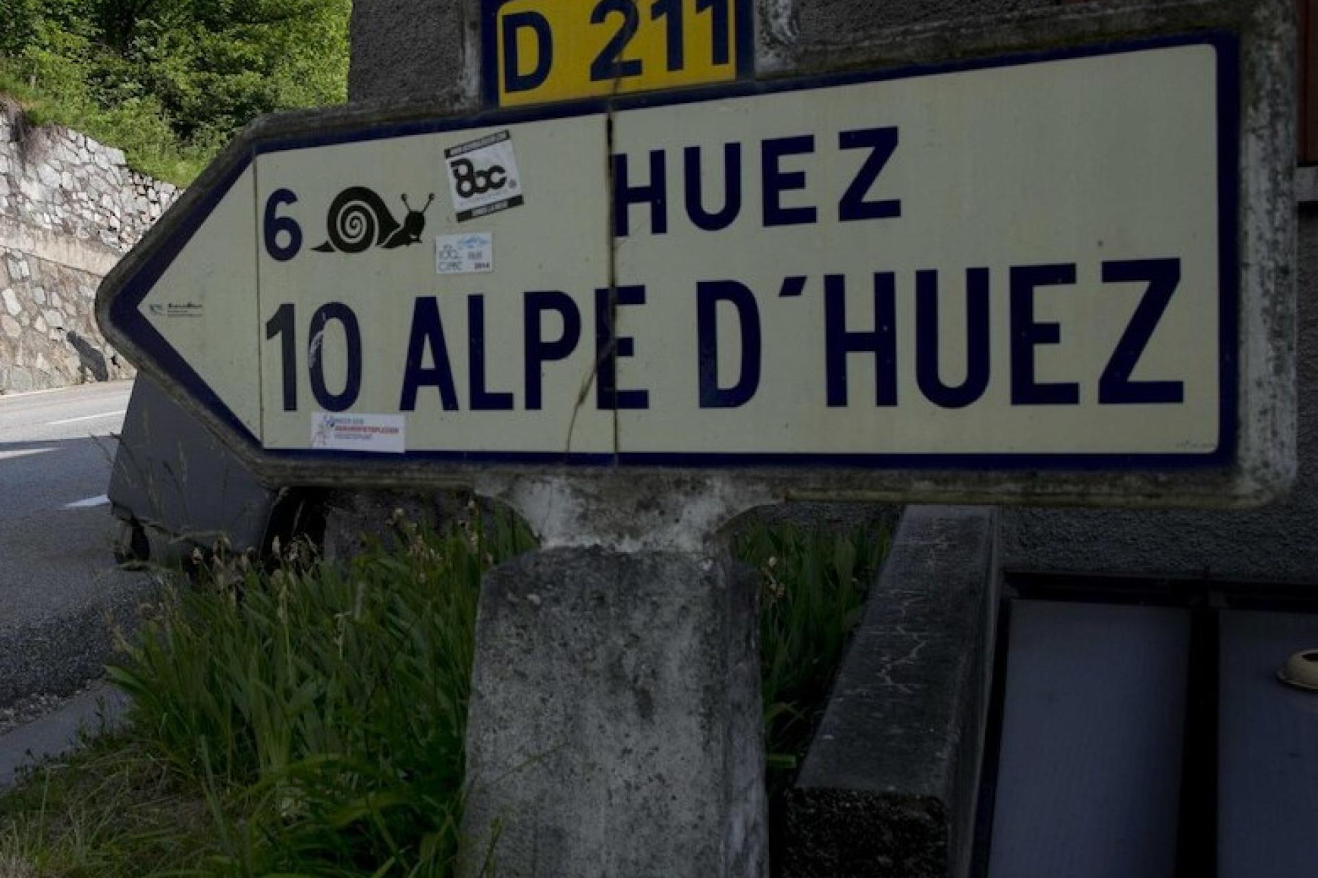 Wegwijzer Alpe d'Huez