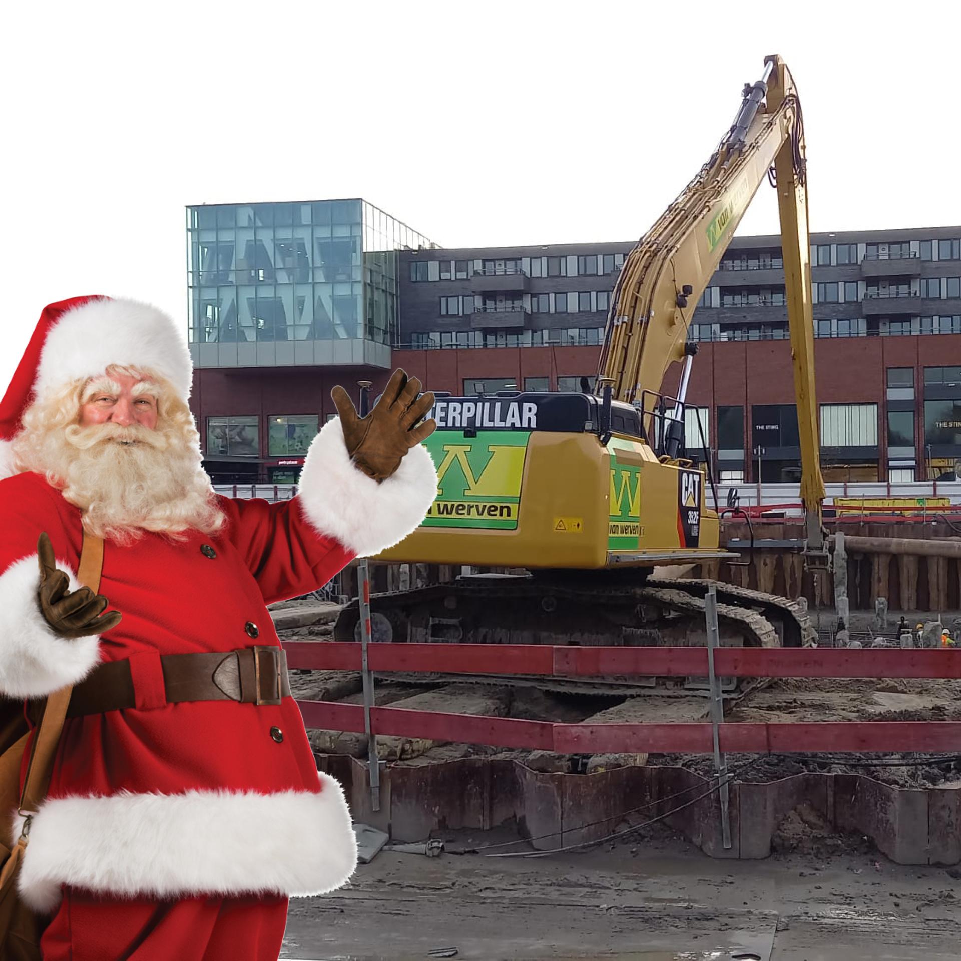 Kerstman in Hoofddorp-Centrum