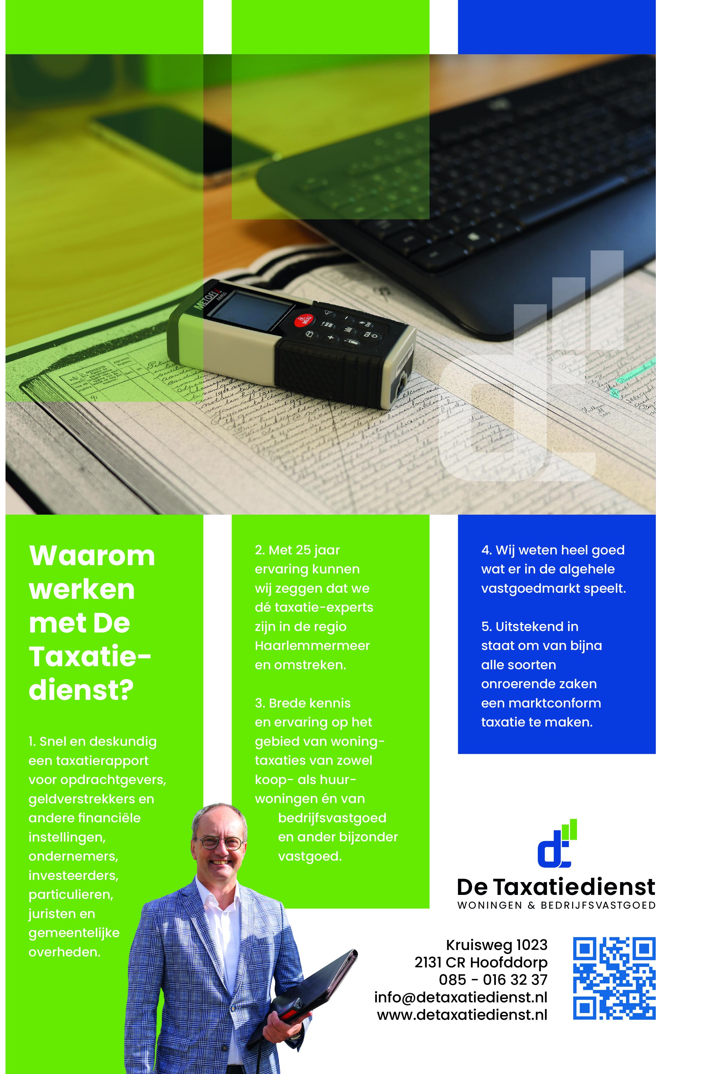 Advertentie Taxatiedienst