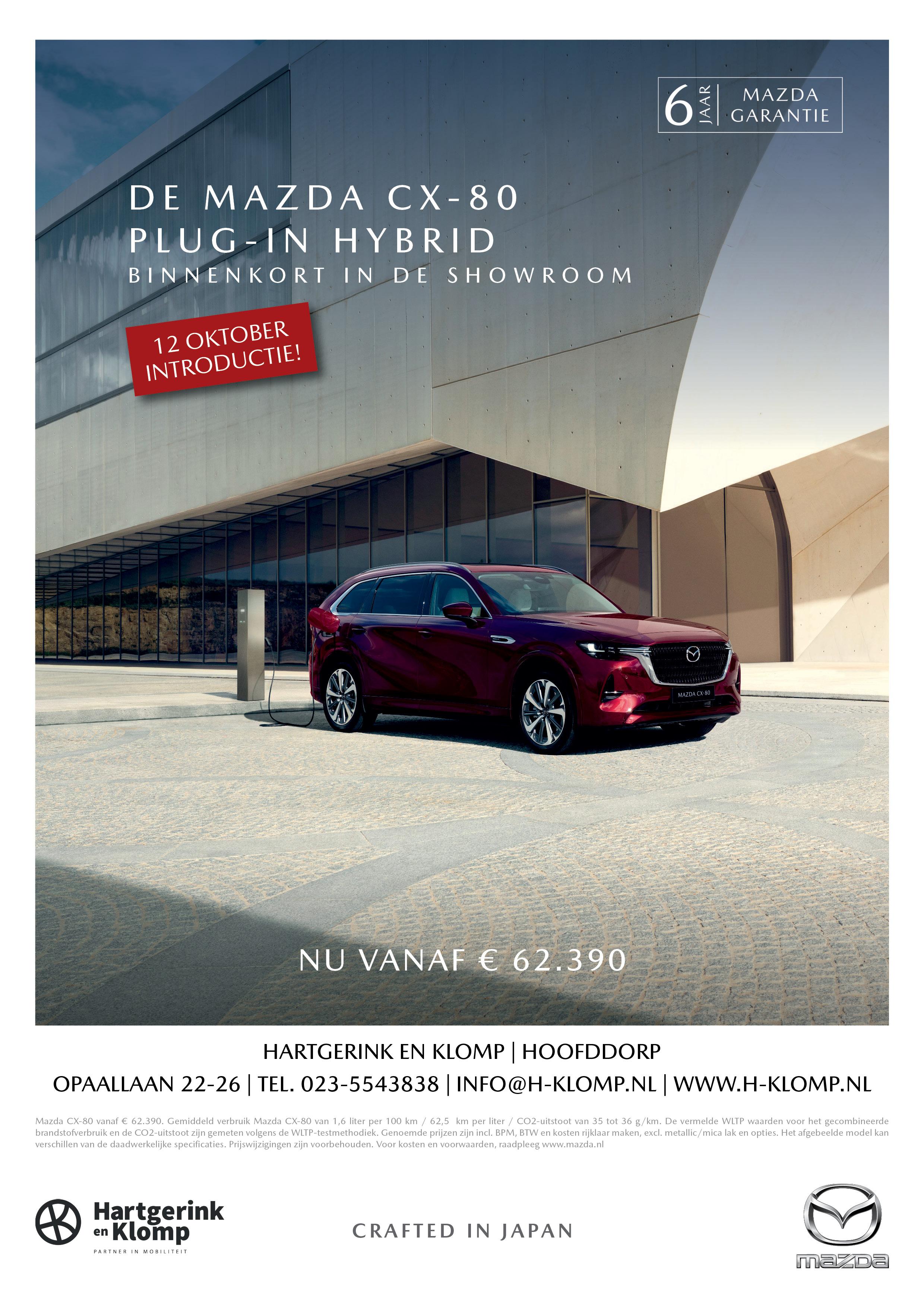 Advertentie Mazda CX-80 van Hartgerink en Klomp